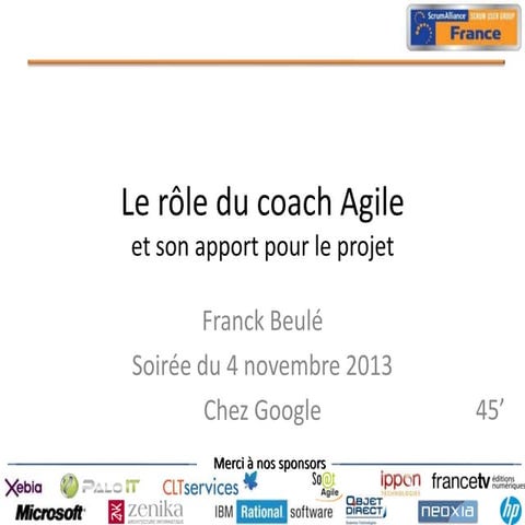 Le role du coach Agile et son apport pour le projet