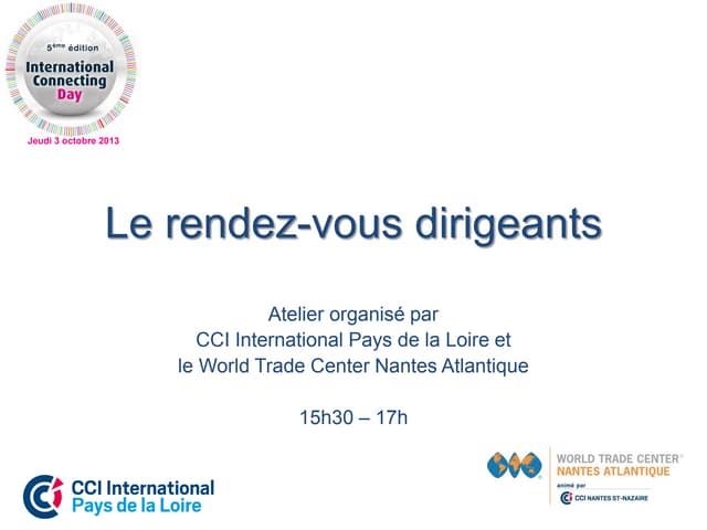 Le rendez-vous dirigeant ICD2013