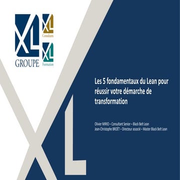 Les 5 fondamentaux du Lean pour réussir votre démarche de transformation