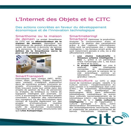 L'Internet des Objets et le CITC
