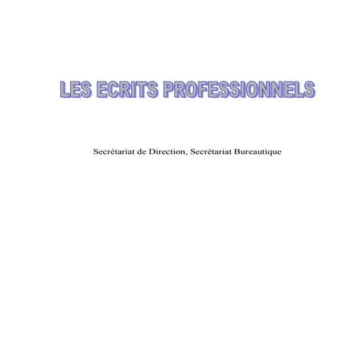 Les ecrits-professionnels