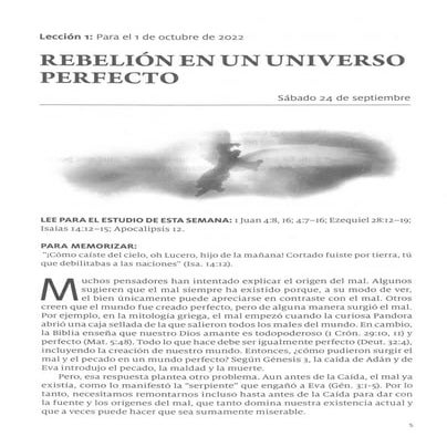 Lección 1. Rebelión en un Universo perfecto