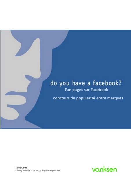 Analyse des fan pages de Facebook