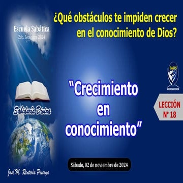 LES 18 CRECIMIENTO EN CONOCIMIENTO......