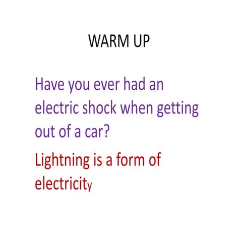 Electricity lesson | PPT