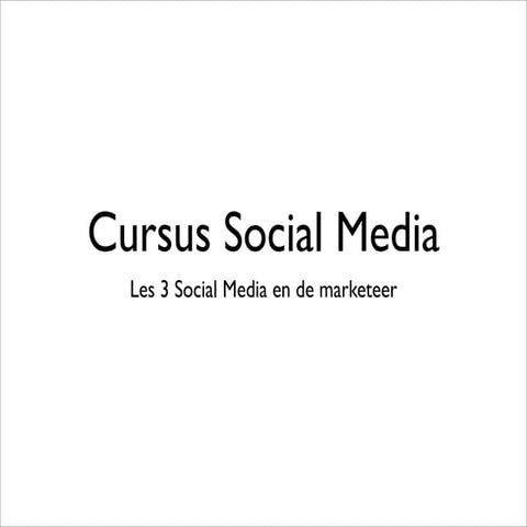 Les 3 social media cursus 2014