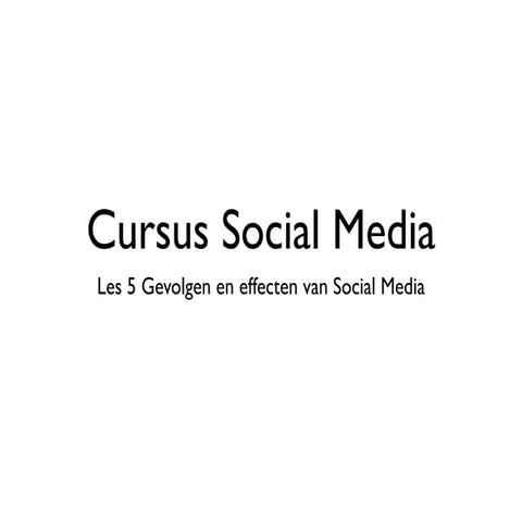 Les 5 social media cursus 2014