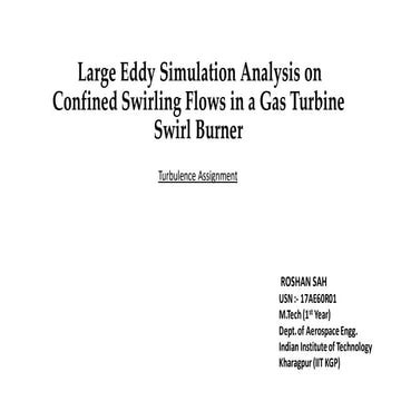 LES Analysis  on Confined Swirling Flow in a Gas Turbine Swirl Burner