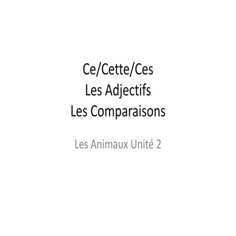 NCVPS French Les animaux grammaire