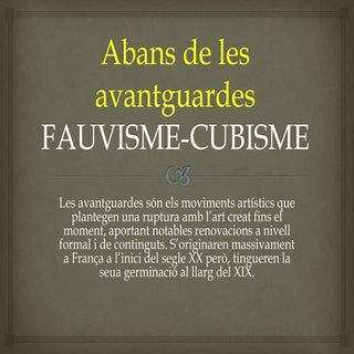 Abans de les avantguardes