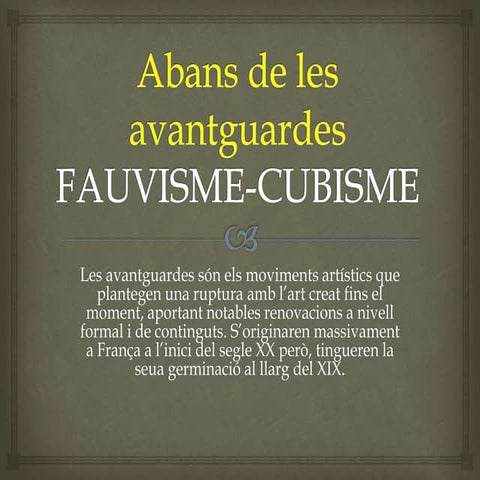 Abans de les avantguardes