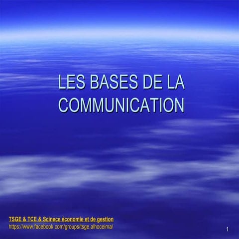 Les bases de la communication