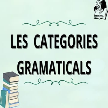 Les categories gramaticals catala | PPT