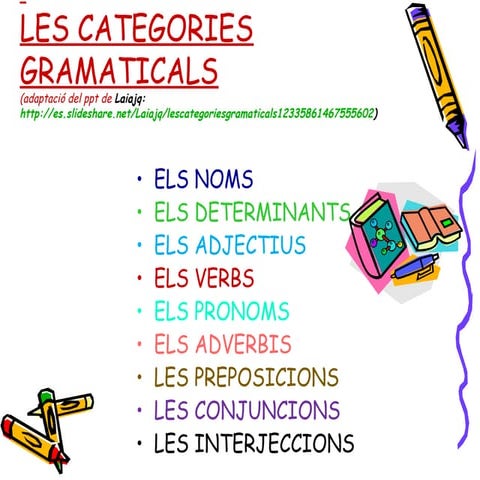 Les categories gramaticals catala