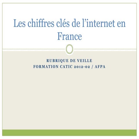 Les chiffres clés de l’internet en france