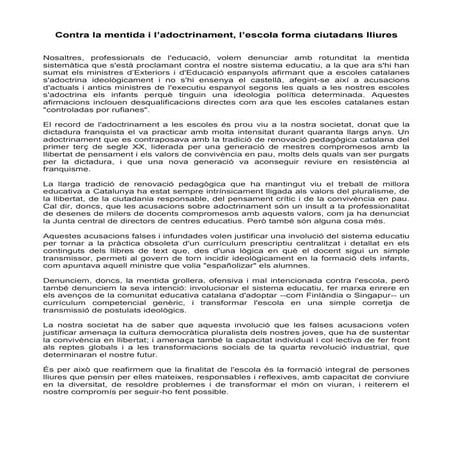 L'escola forma ciutadans lliures