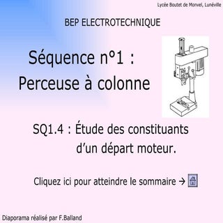 Les constituants d'un depart moteur