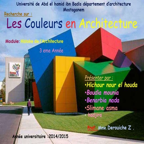 Les couleurs en architecture