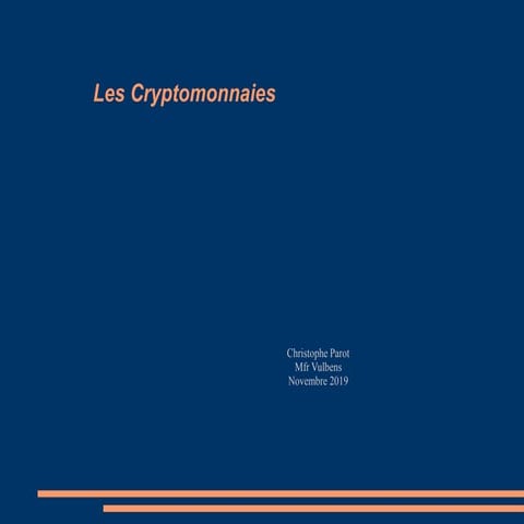 Les cryptomonnaies 