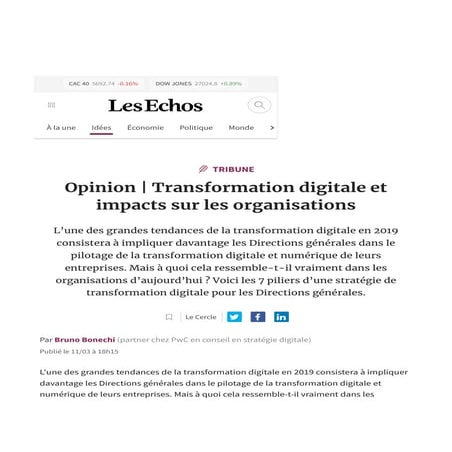mémoire sur les enjeux de la transformation digitale | PDF