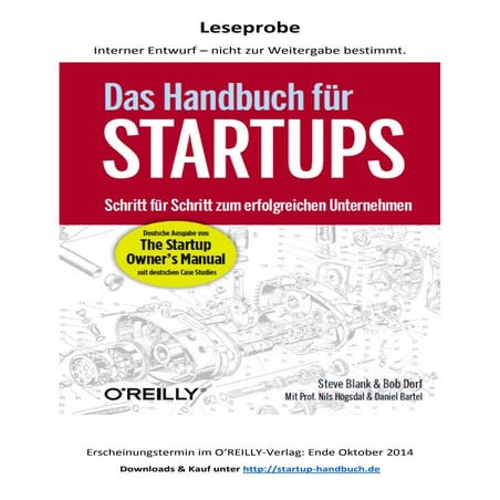 Das Handbuch für Startups (The Startup Owner's Manual auf Deutsch) - Leseprobe