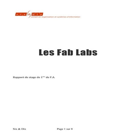 Les fab labs en quelques pages