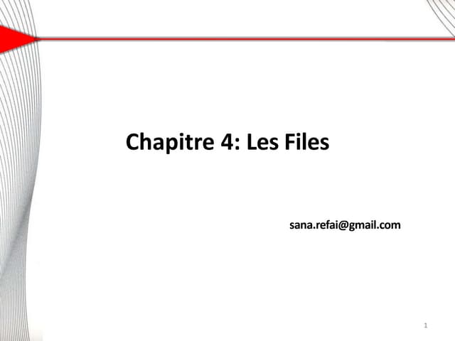 Algo II: les files cours + exercices corrigés