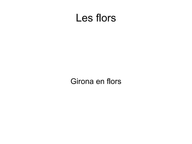 Les flors