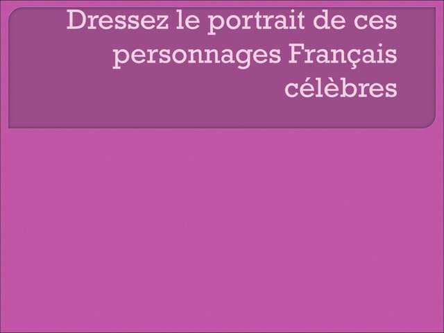 Les francais celebres