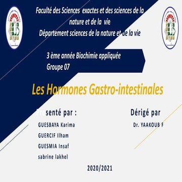 Gastrointestinal hormones