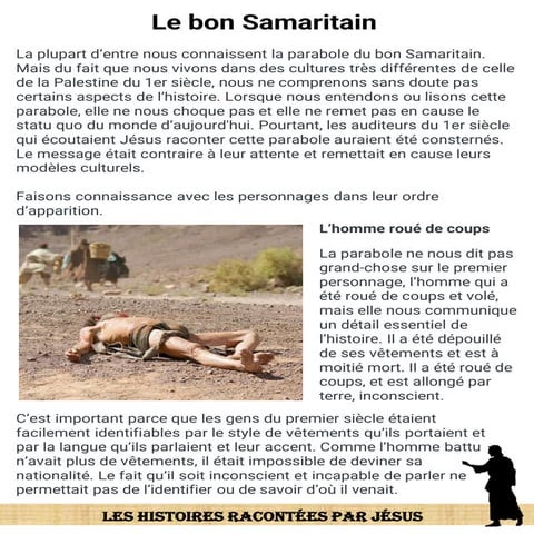 LES HISTOIRES RACONTÉES PAR JÉSUS - LE BON SAMARITAIN