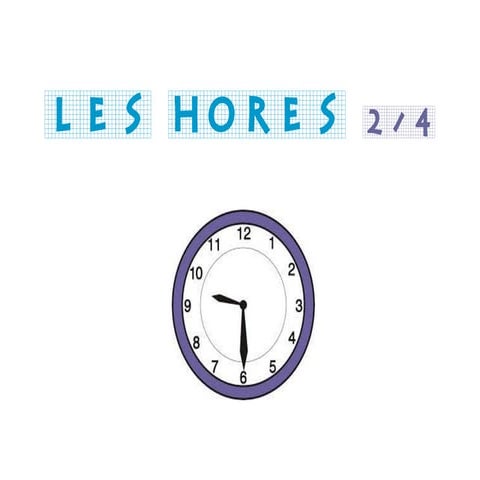 Les hores a cicle inicial