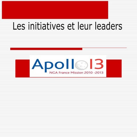 Les initiatives et leurs leaders | PPT