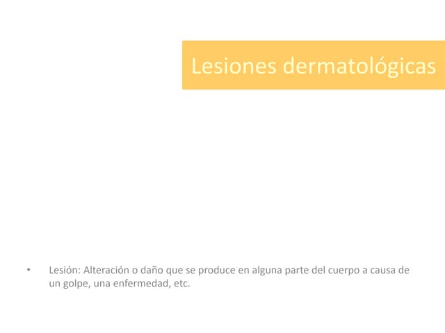 Lesiones dermatológicas