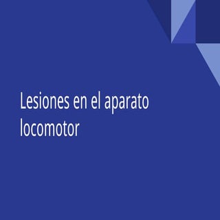 Lesiones en el aparato locomotor 