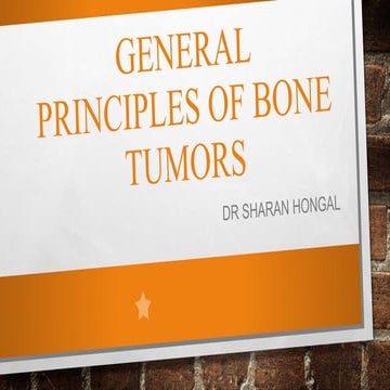 general principle of bone tumour