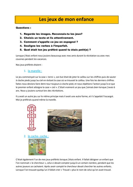 Les jeux de mon enfance 2