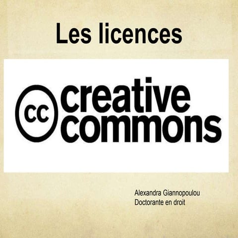 Les licences creative commons