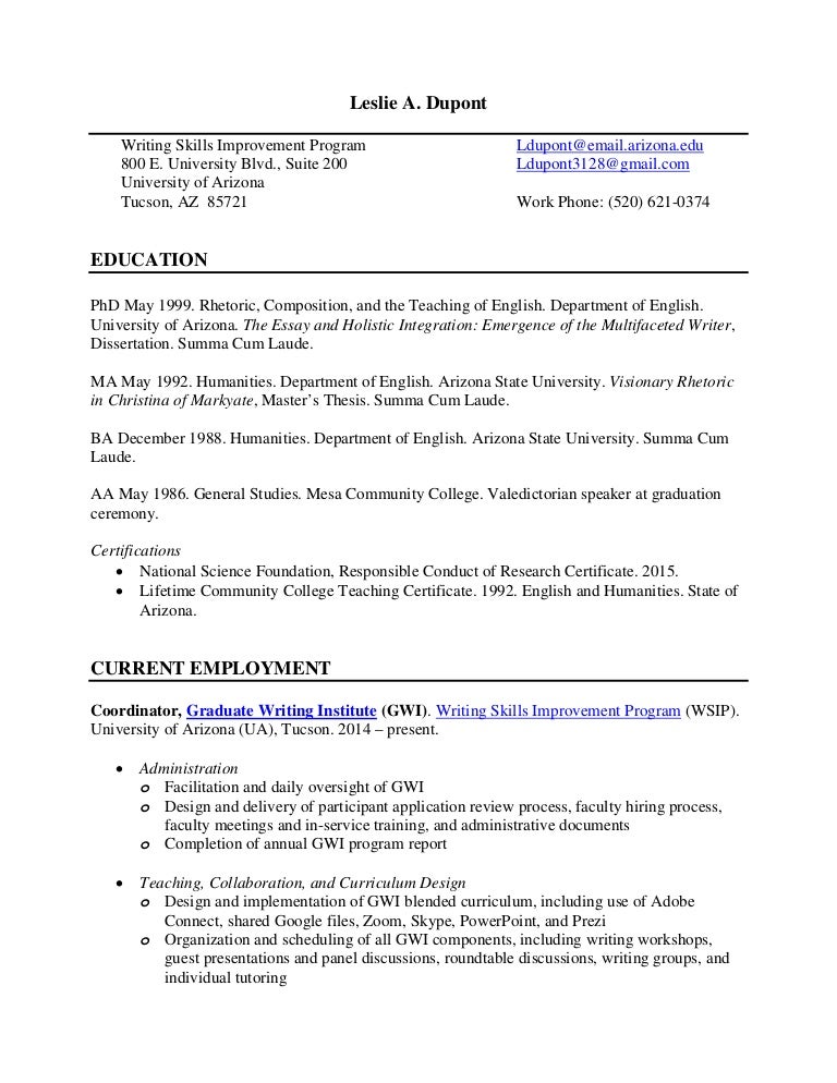 Dissertation university of arizona jobs