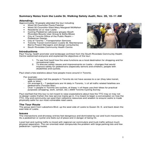 Leslie safety tour nov 20 2010