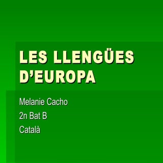 Les LlengüEs D’Europa