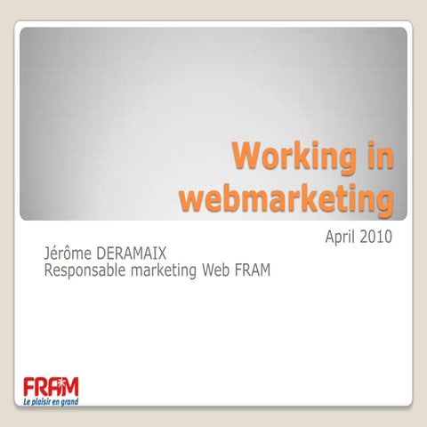 Les métiers du webmarketing