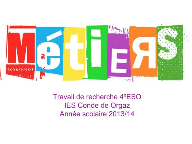 Les métiers par secteurs d'activité