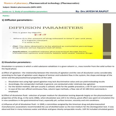 STUDY OF CONSOLIDATION PARAMETERS