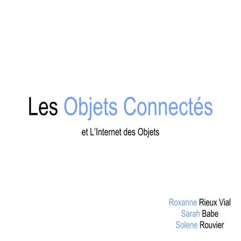 Les objets connectés