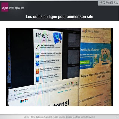 Les outils pour animer votre site web