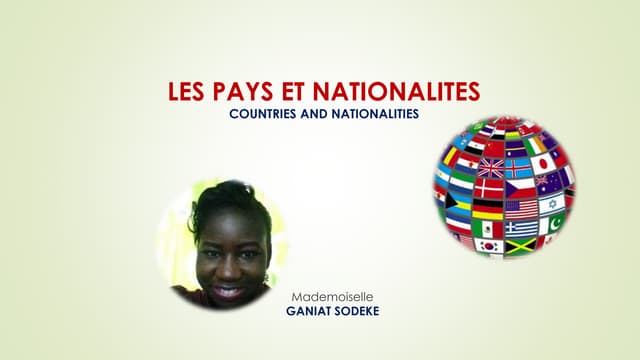 LES PAYS ET NATIONALITES PAR GANIAT...