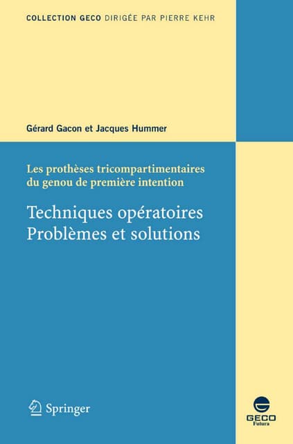 Les protheses tricompartimentaires_du_genou_de_premiere_ intention