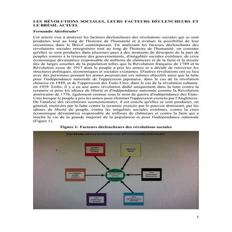 LES RÉVOLUTIONS SOCIALES, LEURS FACTEURS DÉCLENCHEURS ET LE BRÉSIL ACTUEL