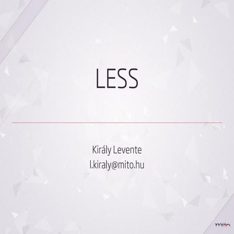 LESS, mint css preprocessor